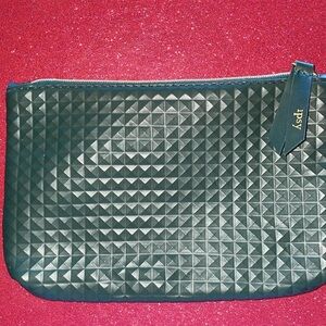 3/$10 Ipsy Glam Bag New August 2019 Dark Forest Green Vegan Leather Cosmetic Bag